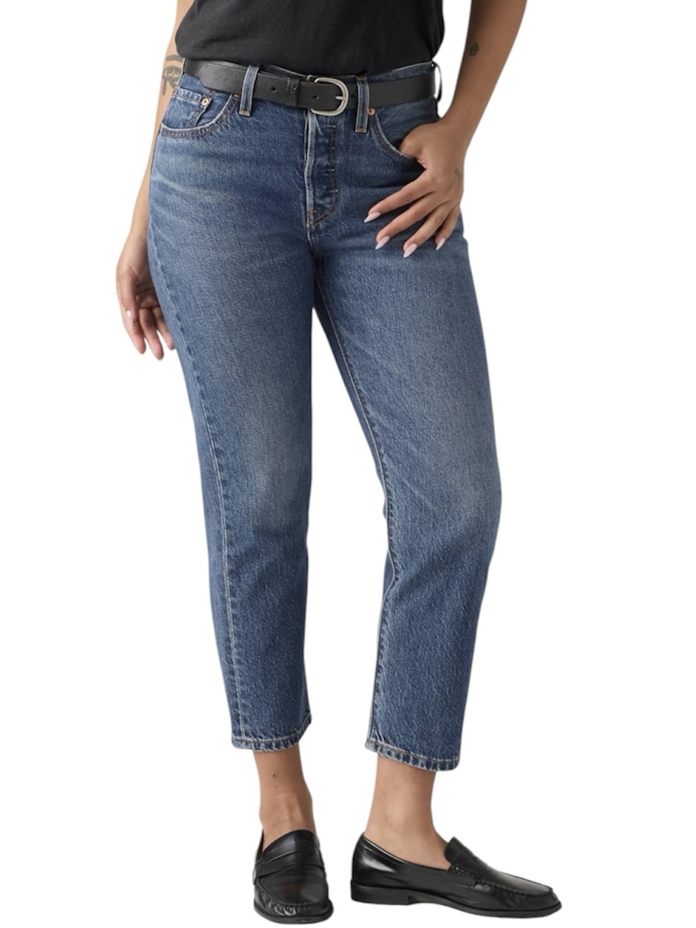 Levi's 501 Medium Blue Women's Straight-Leg Jeans